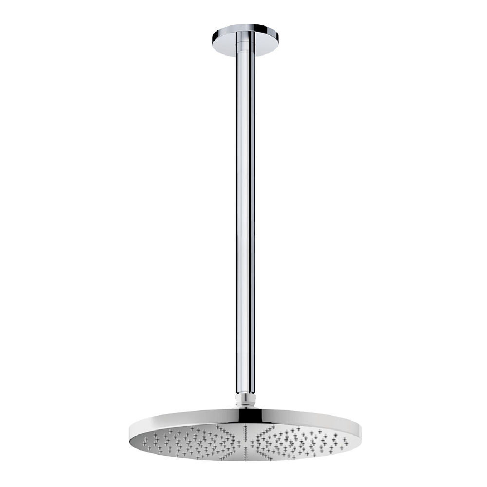 Plumbline Shower Buddy 250mm Ceiling Mount Rainhead with 450mm Arm