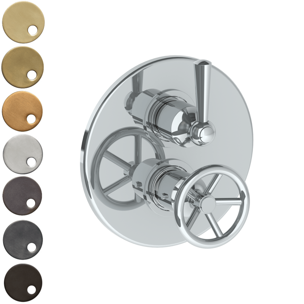The Watermark Collection Wall Mixers The Watermark Collection Brooklyn Thermostatic Shower Mixer with Diverter