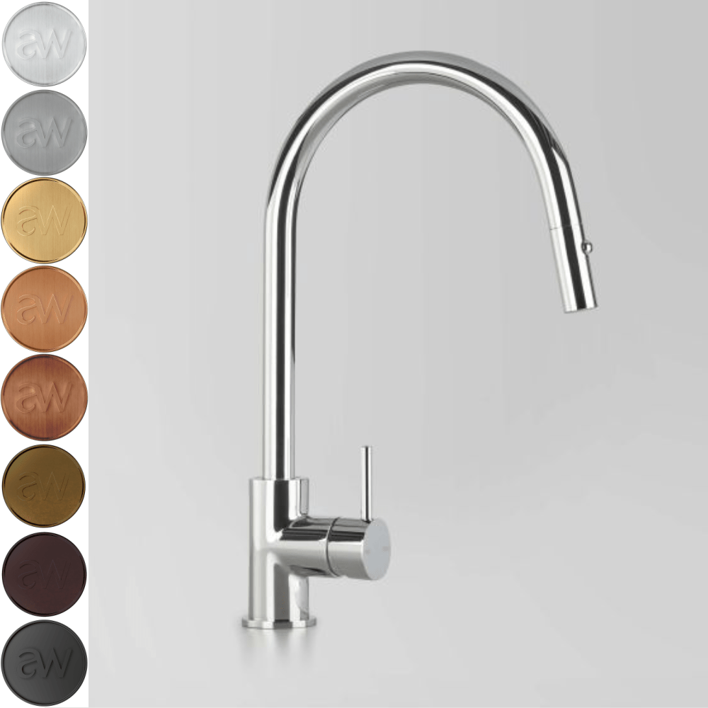Astra Walker Kitchen Tap Astra Walker Icon Gooseneck Sink Mixer with Dual Function Pull Out Spray