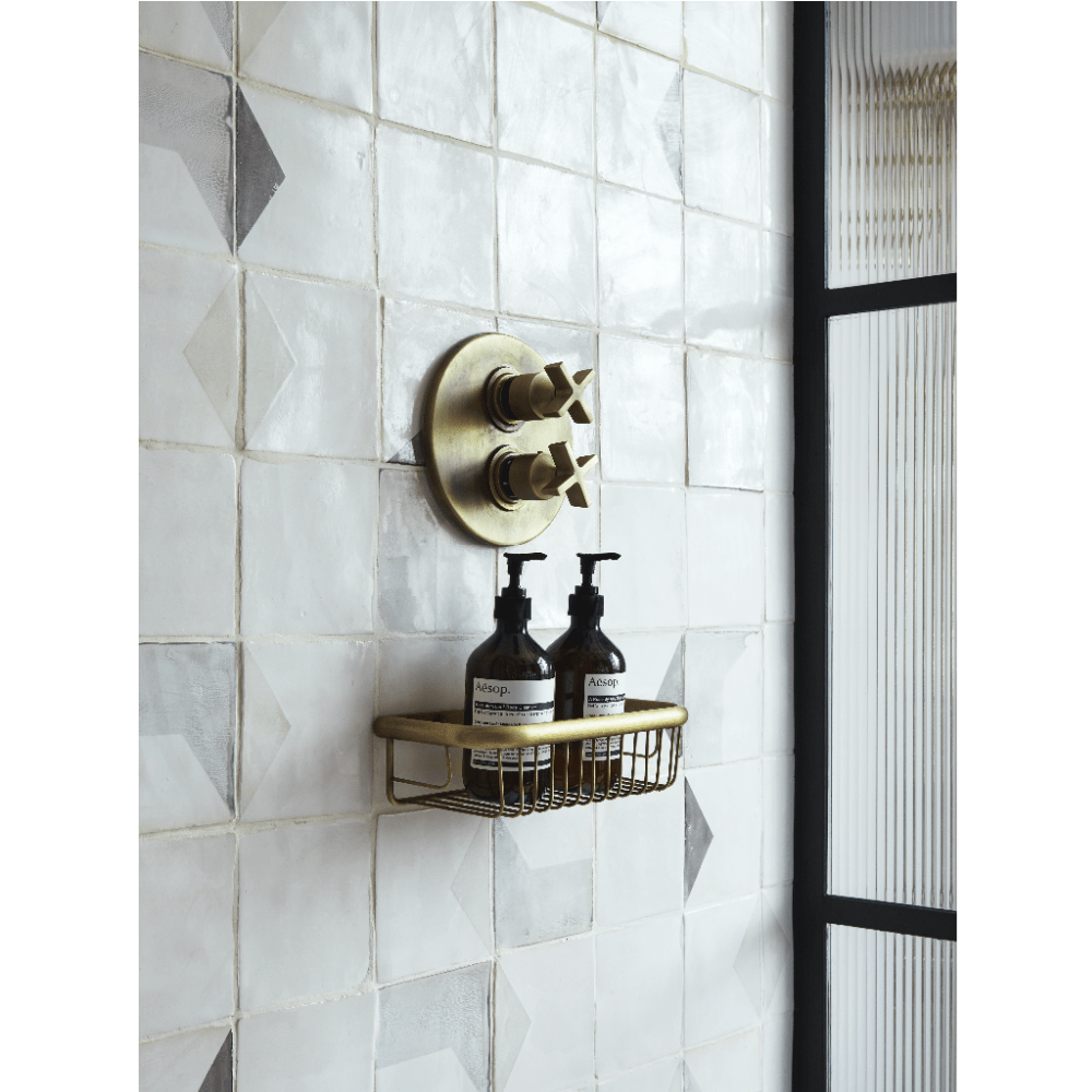 The Watermark Collection Mixer The Watermark Collection London Thermostatic Shower Mixer with Diverter | Cross Handle