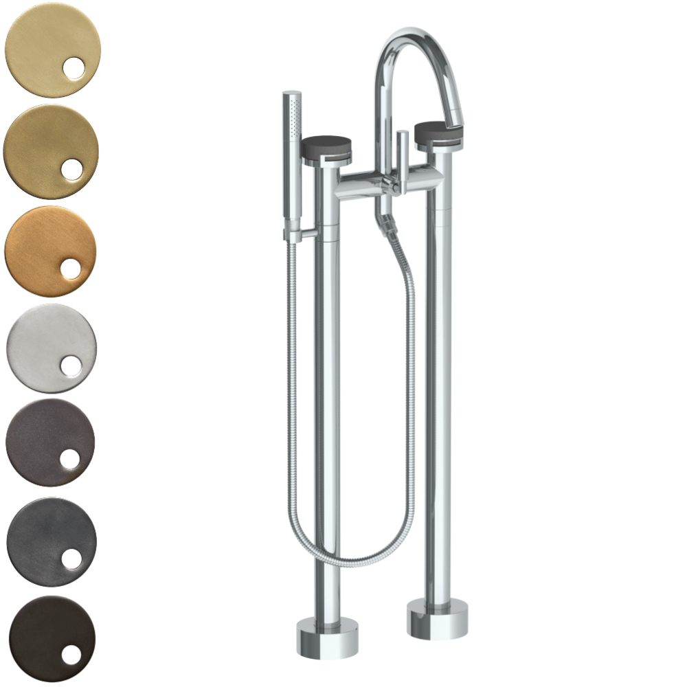 The Watermark Collection Freestanding Bath Fillers The Watermark Collection Elements Freestanding Bath Set with Slimline Hand Shower | Bridge Insert