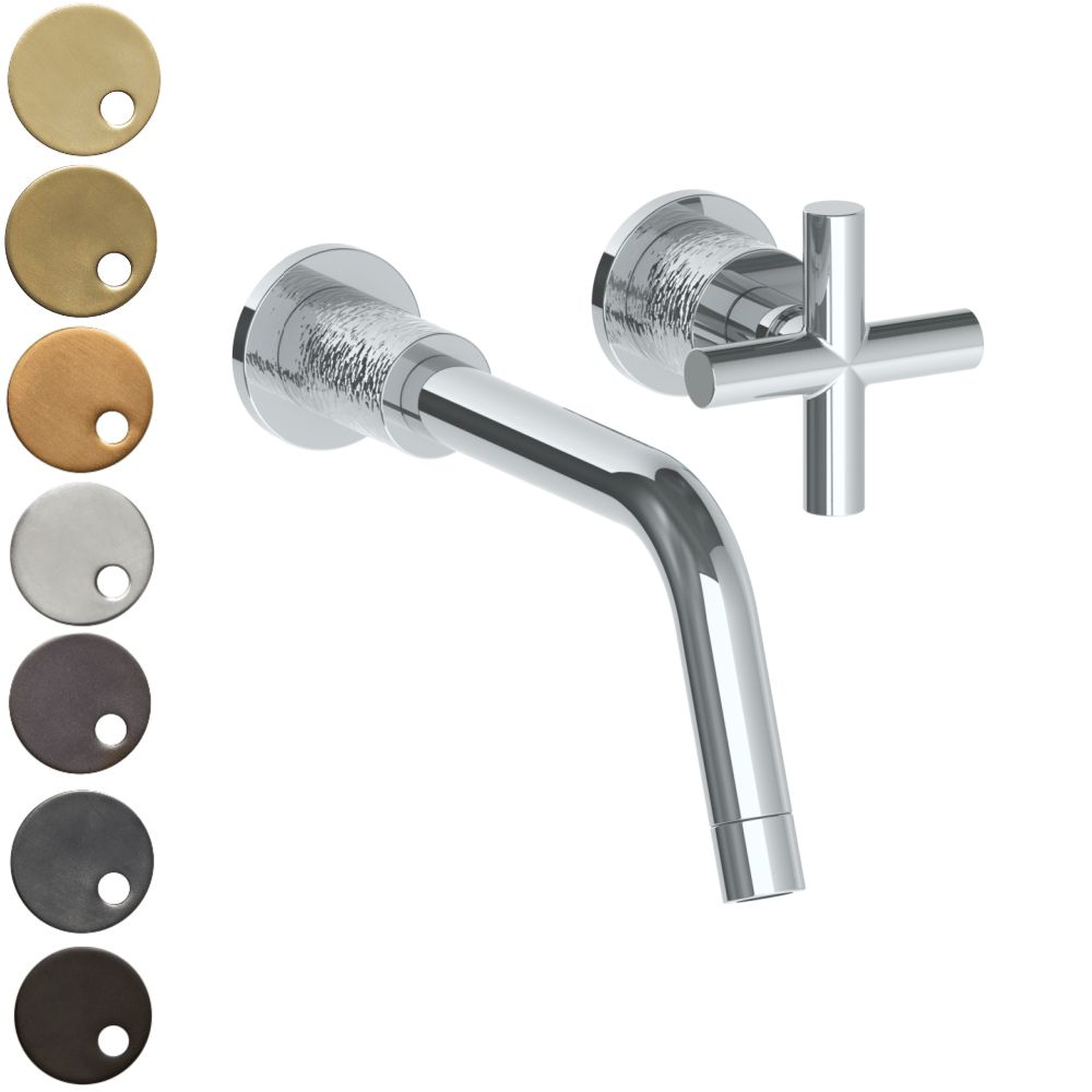 The Watermark Collection Basin Taps Polished Chrome The Watermark Collection Sense Wall Mounted 2 Hole Basin Set | Cross Handle
