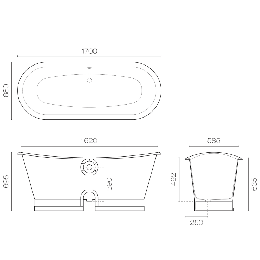 Plumbline Freestanding Baths McKinley Epoque Freestanding Bath Painted