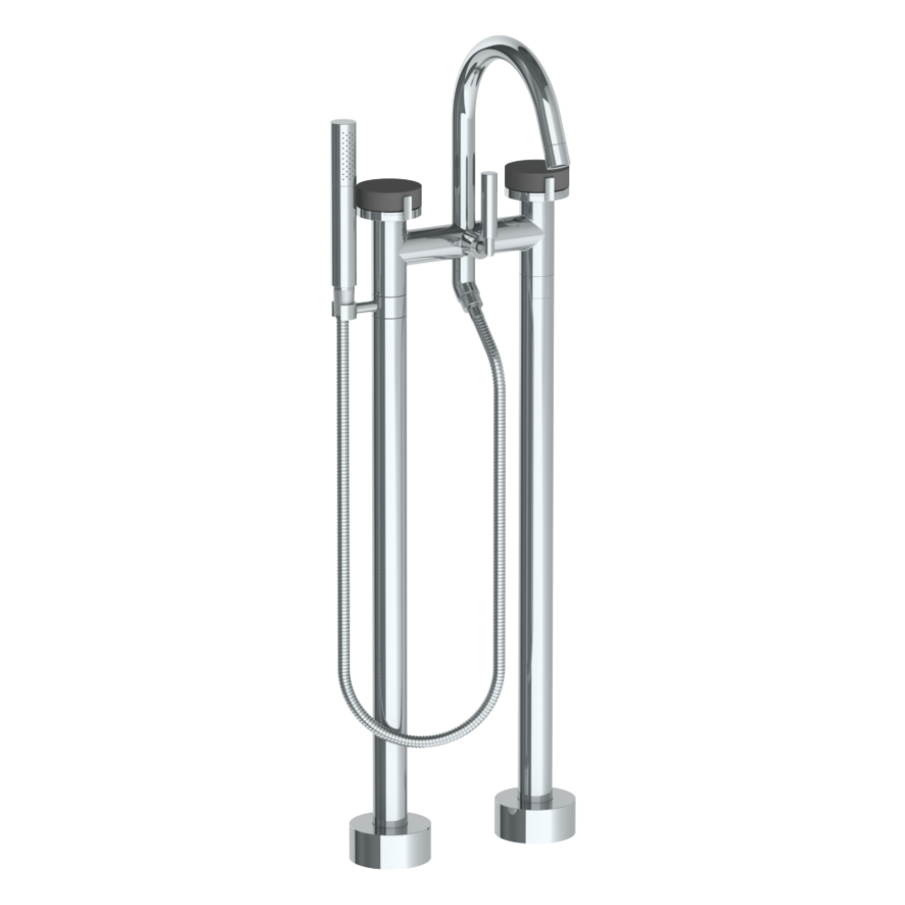 The Watermark Collection Freestanding Bath Fillers The Watermark Collection Elements Freestanding Bath Set with Slimline Hand Shower | Scallop Insert