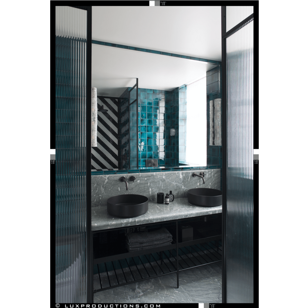 The Watermark Collection Basin Taps Polished Chrome The Watermark Collection London Wall Mounted 2 Hole Basin Set with 212mm Spout | Cross Handle