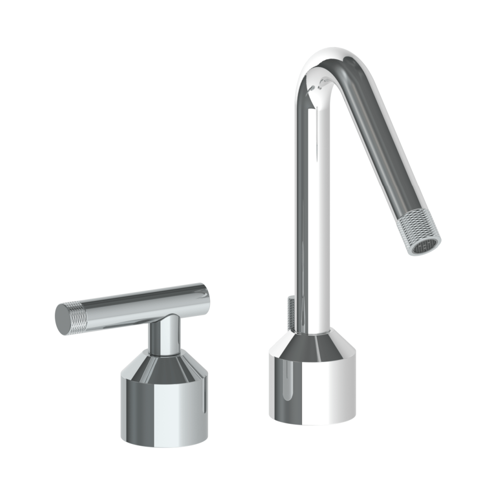 The Watermark Collection Basin Taps Polished Chrome The Watermark Collection Urbane 2 Hole Basin Set with Angled Spout | Astor Handle