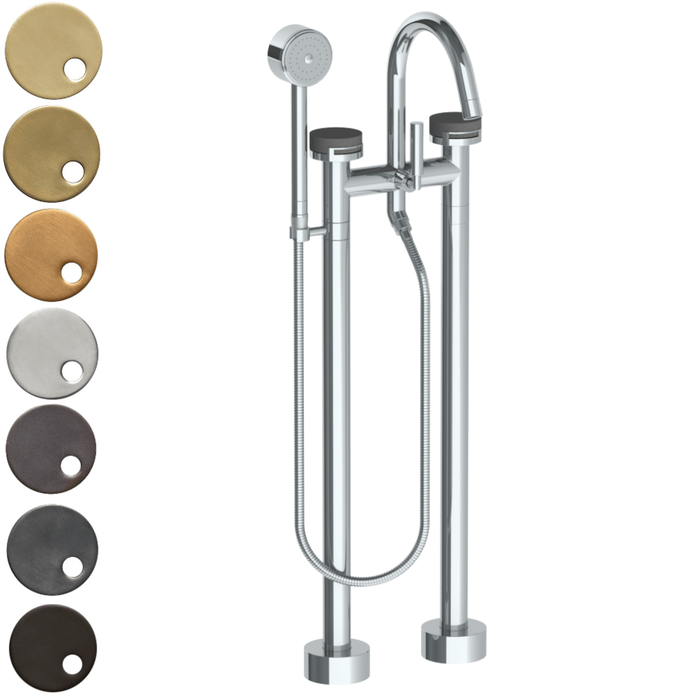 The Watermark Collection Freestanding Bath Fillers The Watermark Collection Elements Freestanding Bath Set with Volume Hand Shower | Bridge Insert