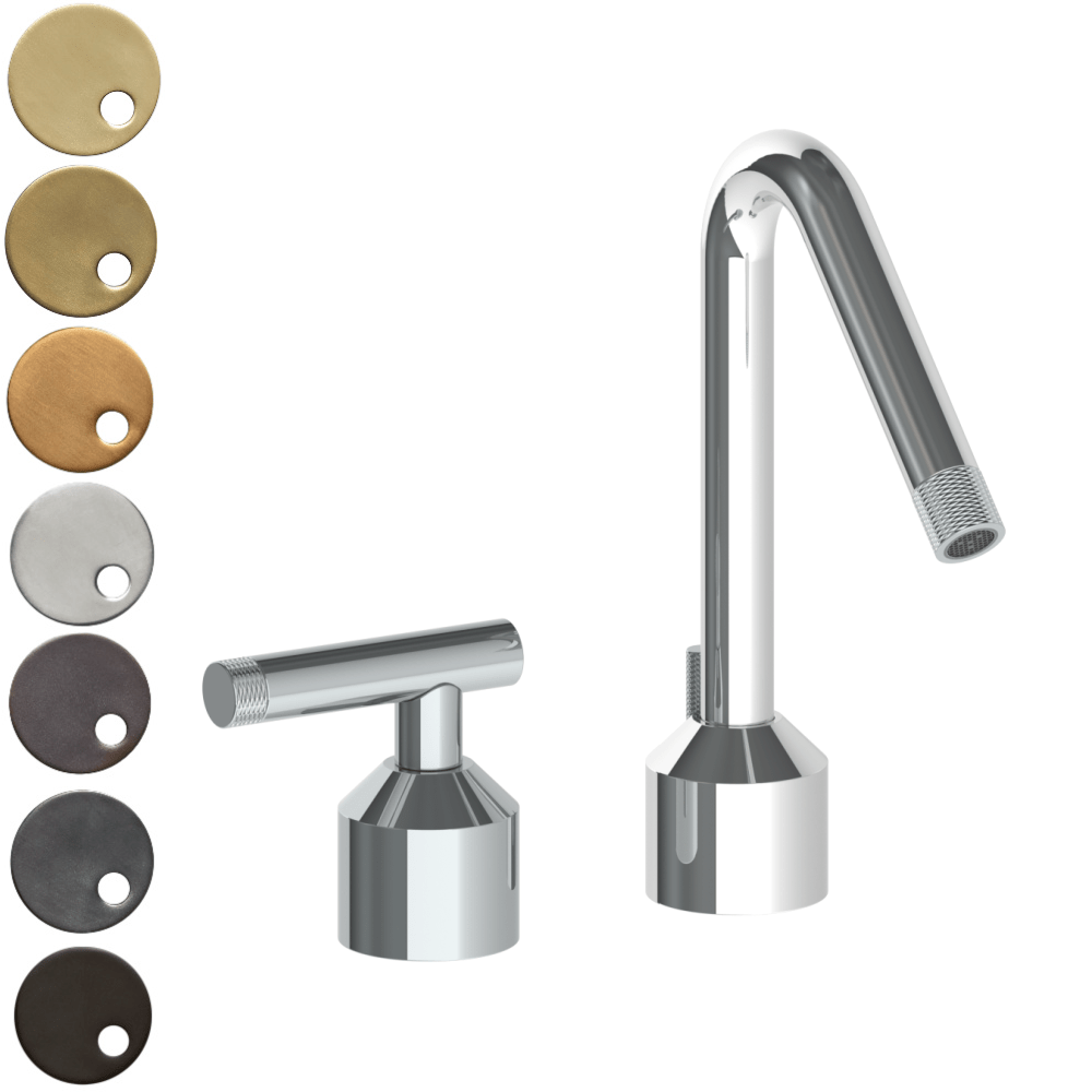 The Watermark Collection Basin Taps Polished Chrome The Watermark Collection Urbane 2 Hole Basin Set with Angled Spout | Astor Handle
