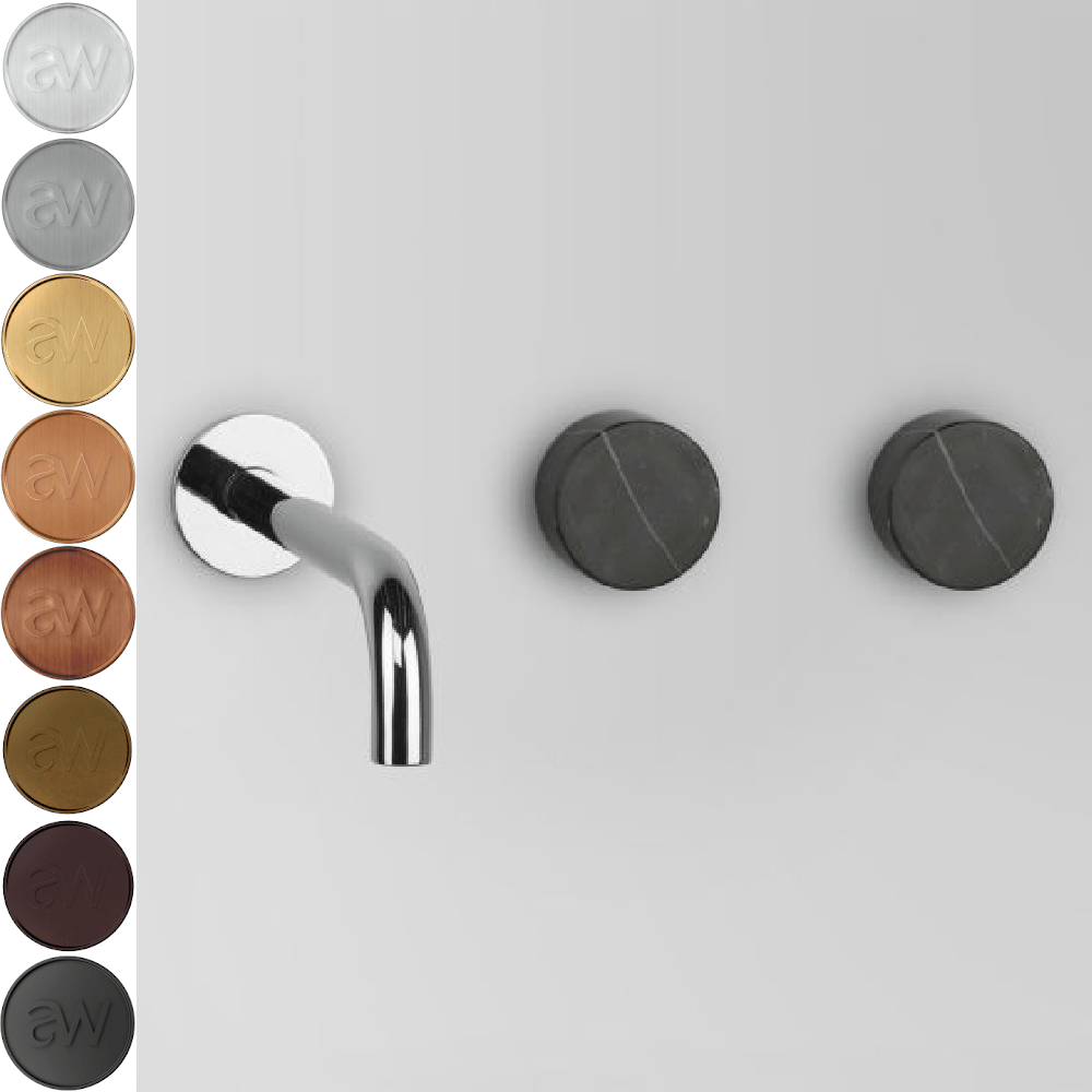 Astra Walker Basin Taps Astra Walker Assemble Wall Set Offset with 200mm Spout | Marble Handle