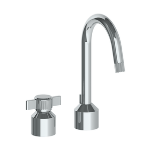 The Watermark Collection Basin Taps Polished Chrome The Watermark Collection Urbane 2 Hole Basin Set with Swan Spout | Cooper Handle