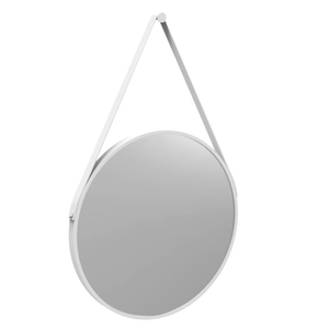 Progetto Mirrors Strap 600 Round Mirror with Hook | White