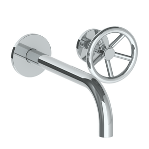 The Watermark Collection Basin Taps Polished Chrome The Watermark Collection Brooklyn Wall Mounted 2 Hole Basin Set with 217mm Spout