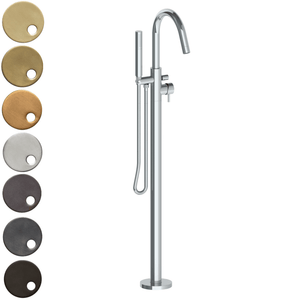The Watermark Collection Bath Taps Polished Chrome The Watermark Collection Loft Freestanding Bath Set with Slimline Hand Shower & Round Spout