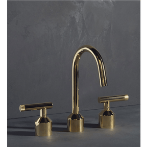 The Watermark Collection Basin Taps Polished Chrome The Watermark Collection Urbane 3 Hole Basin Set with Swan Spout | Astor Handle