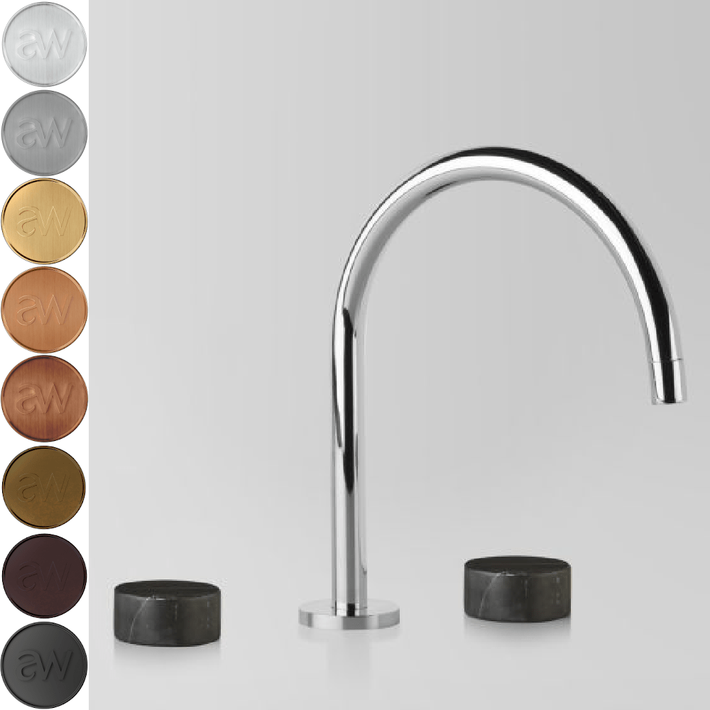 Astra Walker Kitchen Taps Astra Walker Assemble Gooseneck Hob Set | Marble Handle