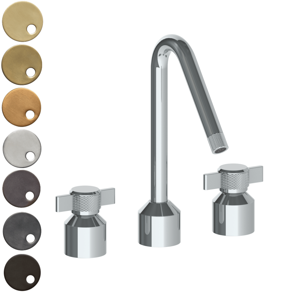 The Watermark Collection Kitchen Taps Polished Chrome The Watermark Collection Urbane 3 Hole Kitchen Set with Angled Spout | Cooper Handle