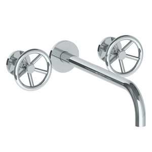 The Watermark Collection Basin Taps Polished Chrome The Watermark Collection Brooklyn Wall Mounted 3 Hole Basin Set with 296mm Spout