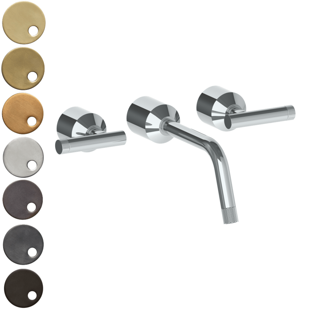 The Watermark Collection Basin Taps Polished Chrome The Watermark Collection Urbane Wall Mounted 3 Hole Basin Set | Astor Handle