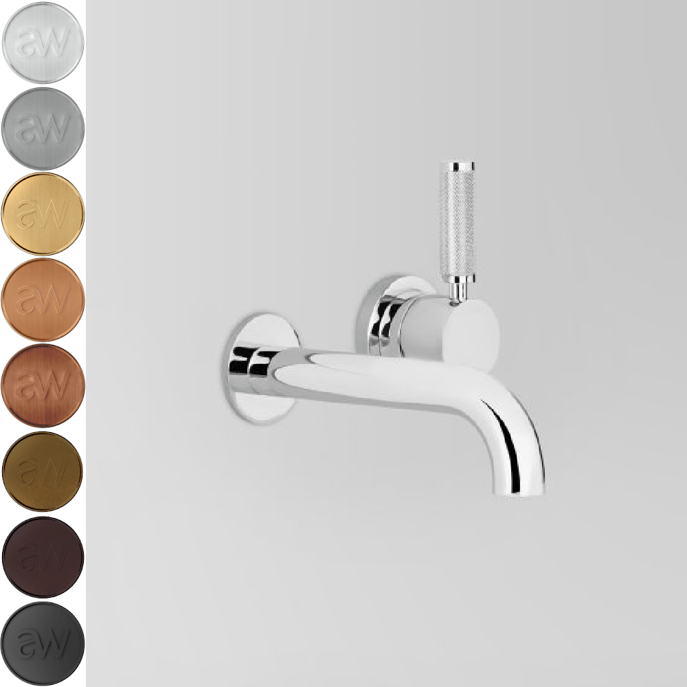 Astra Walker Basin Taps Astra Walker Knurled Icon + Lever Wall Mixer Set with 200mm Spout