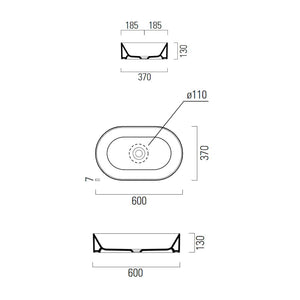 Plumbline Basins Catalano Kube 60 Pill Vessel Basin | Matte White