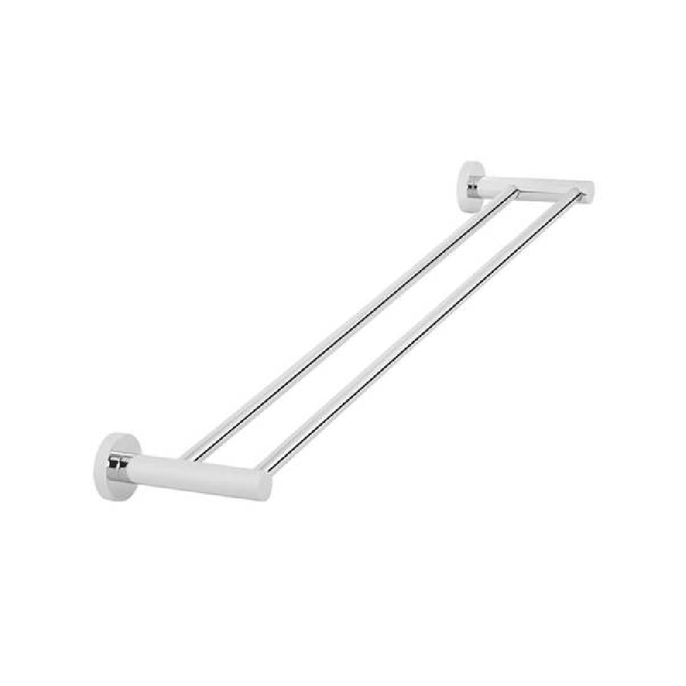Meir Bathroom Accessories Meir Round Double Towel Rail 600mm | Chrome