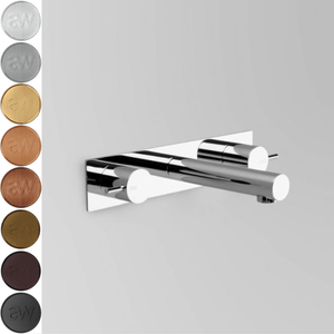 Astra Walker Basin Taps Astra Walker Icon Wall Set on Backplate with 165mm Straight Spout
