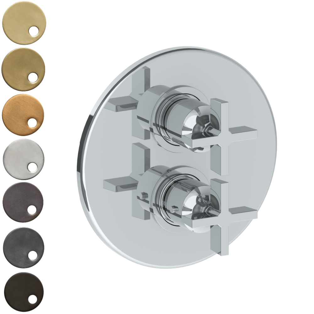 The Watermark Collection Mixer The Watermark Collection London Thermostatic Shower Mixer with Diverter | Cross Handle