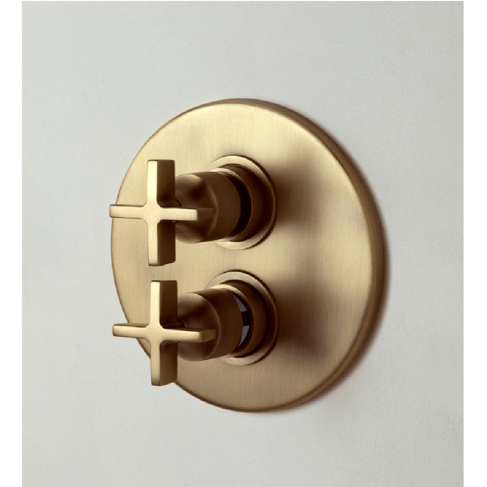 The Watermark Collection Mixer The Watermark Collection London Thermostatic Shower Mixer with Diverter | Cross Handle