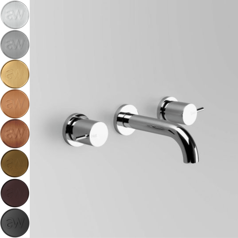 Astra Walker Basin Taps Astra Walker Icon Wall Set with 155mm Curved Spout