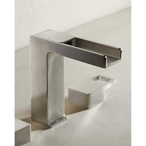 The Watermark Collection Basin Taps Polished Chrome The Watermark Collection Edge 3 Hole Basin Set with Waterfall Spout