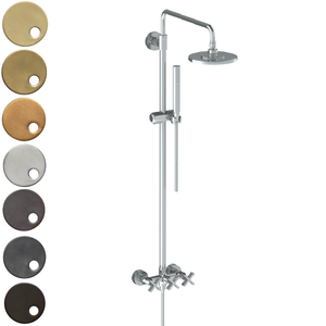 The Watermark Collection Showers Polished Chrome The Watermark Collection London Exposed Deluge Shower & Hand Shower Set | Cross Handle