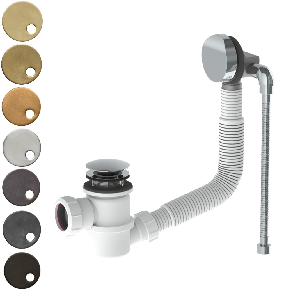 The Watermark Collection Bathroom Accessories Polished Chrome The Watermark Collection Ancillaries Bath Waste with Overflow & 1/2" Flexible Connection