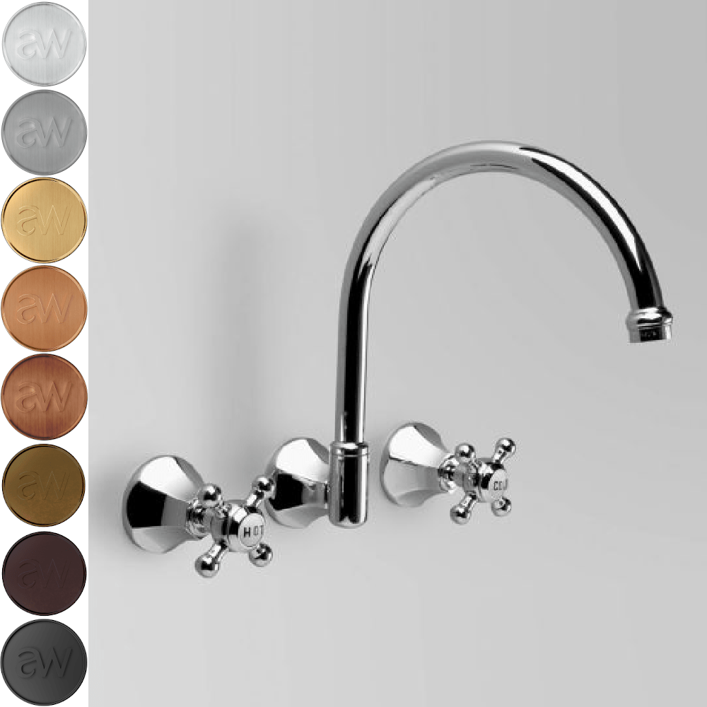 Astra Walker Basin Taps Astra Walker Classic Gooseneck Wall Set