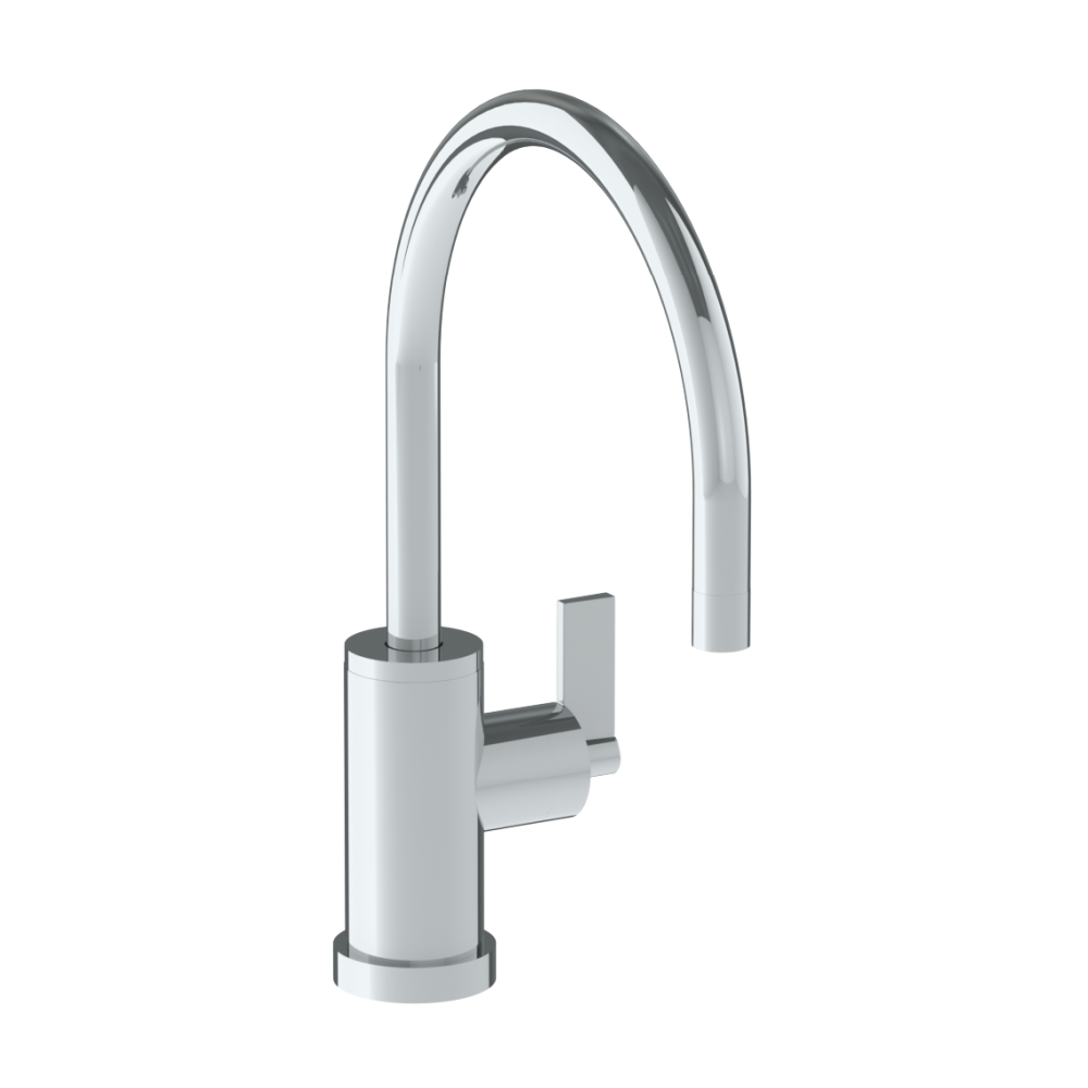 The Watermark Collection Kitchen Taps Polished Chrome The Watermark Collection London Monoblock Kitchen Mixer with Swan Spout | Lever Handle