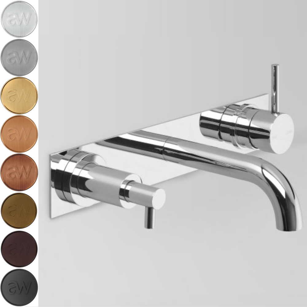 Astra Walker Basin Taps Astra Walker Icon Wall Basin Set with In-Wall Soap Dispenser