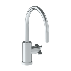 The Watermark Collection Kitchen Taps Polished Chrome The Watermark Collection London Monoblock Kitchen Mixer with Swan Spout | Cross Handle