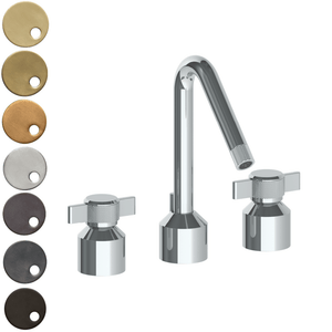 The Watermark Collection Basin Taps Polished Chrome The Watermark Collection Urbane 3 Hole Basin Set with Angled Spout | Cooper Handle