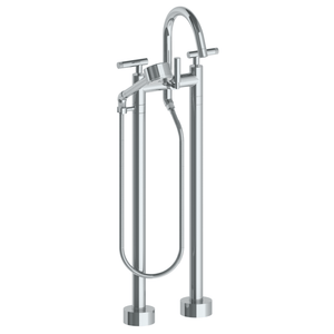 The Watermark Collection Freestanding Bath Fillers Polished Chrome The Watermark Collection Urbane Freestanding Bath Set with Volume Hand Shower | Astor Handle