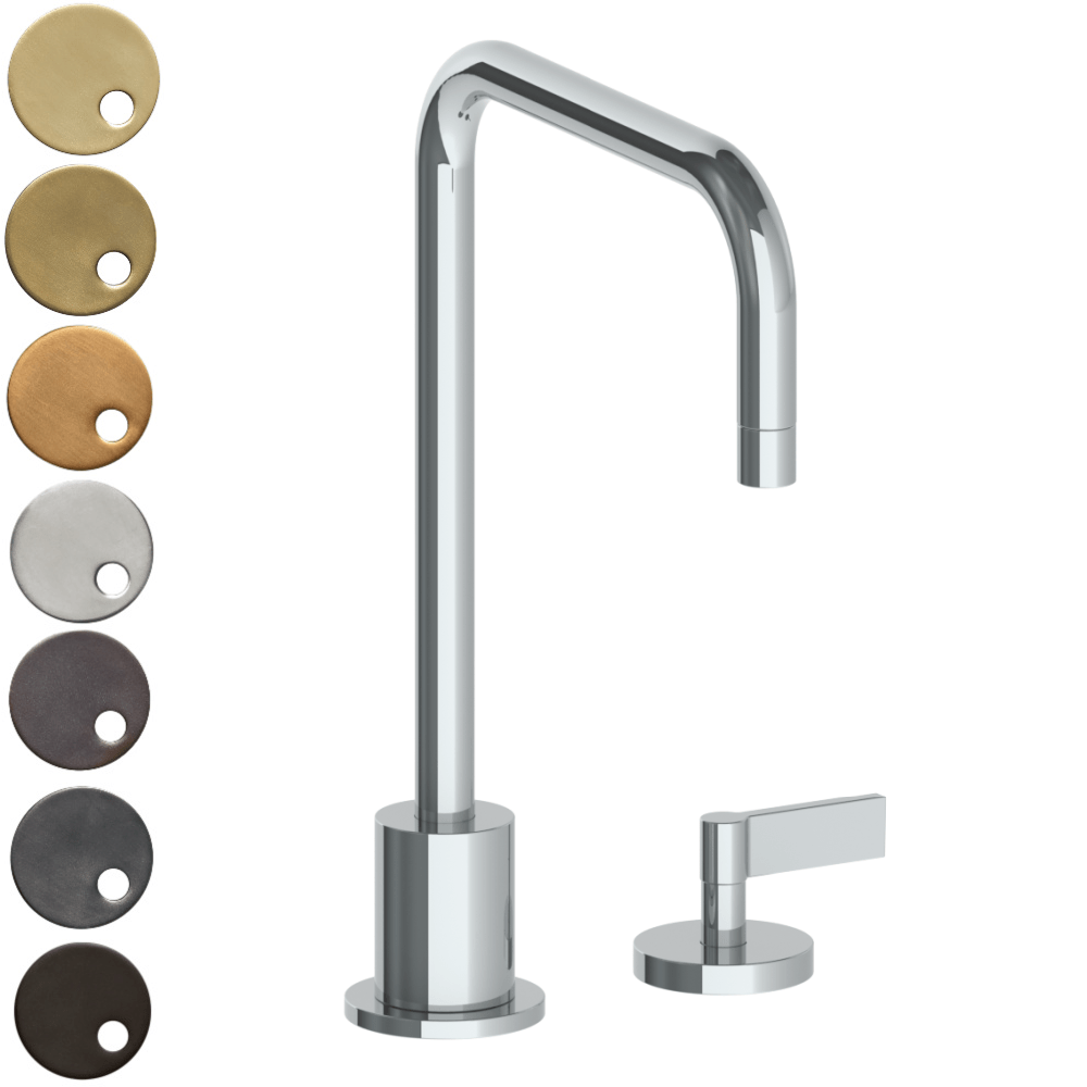 The Watermark Collection Kitchen Taps Polished Chrome The Watermark Collection London 2 Hole Kitchen Set with Square Spout | Lever Handle