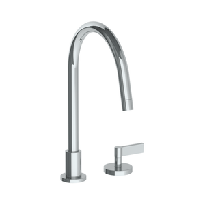 The Watermark Collection Kitchen Taps Polished Chrome The Watermark Collection London 2 Hole Kitchen Set with Swan Spout | Lever Handle