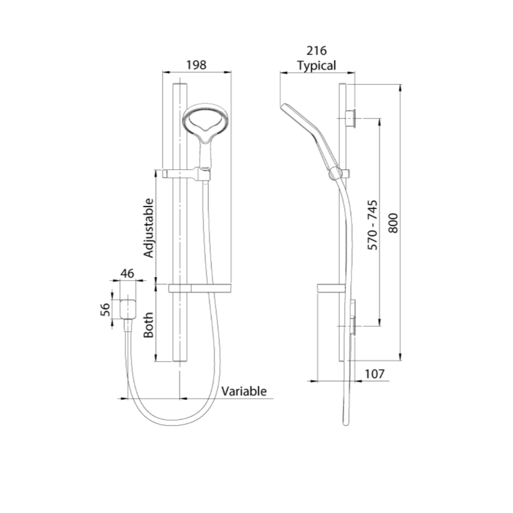 Methven Showers Methven Aio Aurajet Rail Shower | Chrome