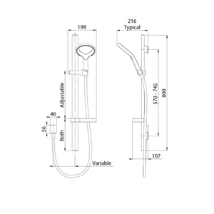 Methven Showers Methven Aio Aurajet Rail Shower | Chrome