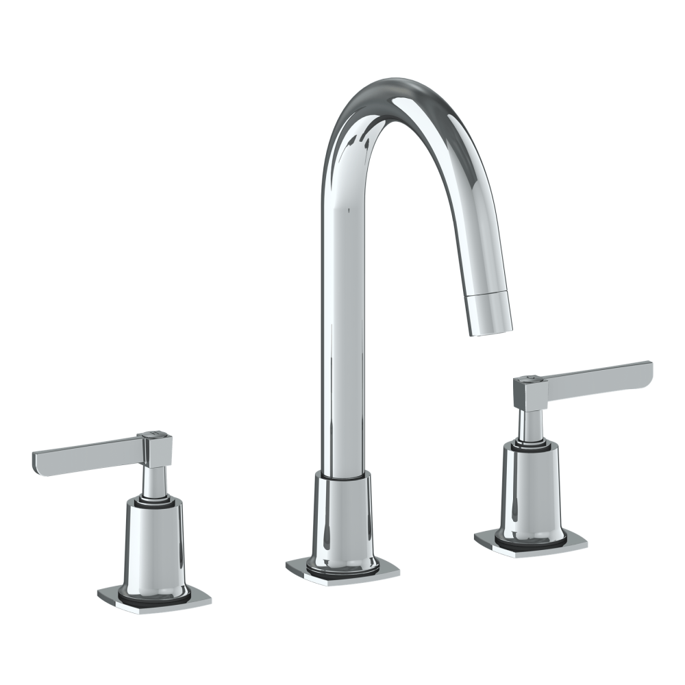 The Watermark Collection Basin Taps Polished Chrome The Watermark Collection Highline 3 Hole Basin Set with Smooth Spout | Lever Handle