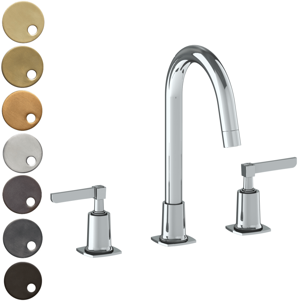 The Watermark Collection Basin Taps Polished Chrome The Watermark Collection Highline 3 Hole Basin Set with Smooth Spout | Lever Handle