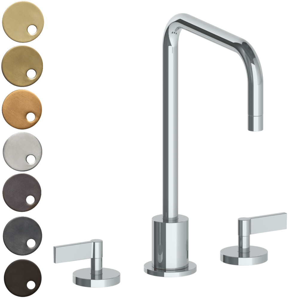 The Watermark Collection Kitchen Taps Polished Chrome The Watermark Collection London 3 Hole Kitchen Set with Square Spout | Lever Handle