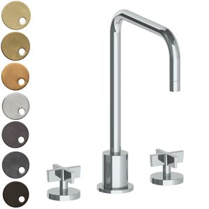The Watermark Collection Kitchen Taps Polished Chrome The Watermark Collection London 3 Hole Kitchen Set with Square Spout | Cross Handle
