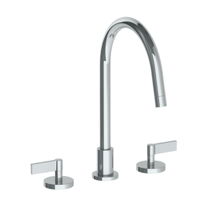 The Watermark Collection Kitchen Taps Polished Chrome The Watermark Collection London 3 Hole Kitchen Set with Swan Spout | Lever Handle