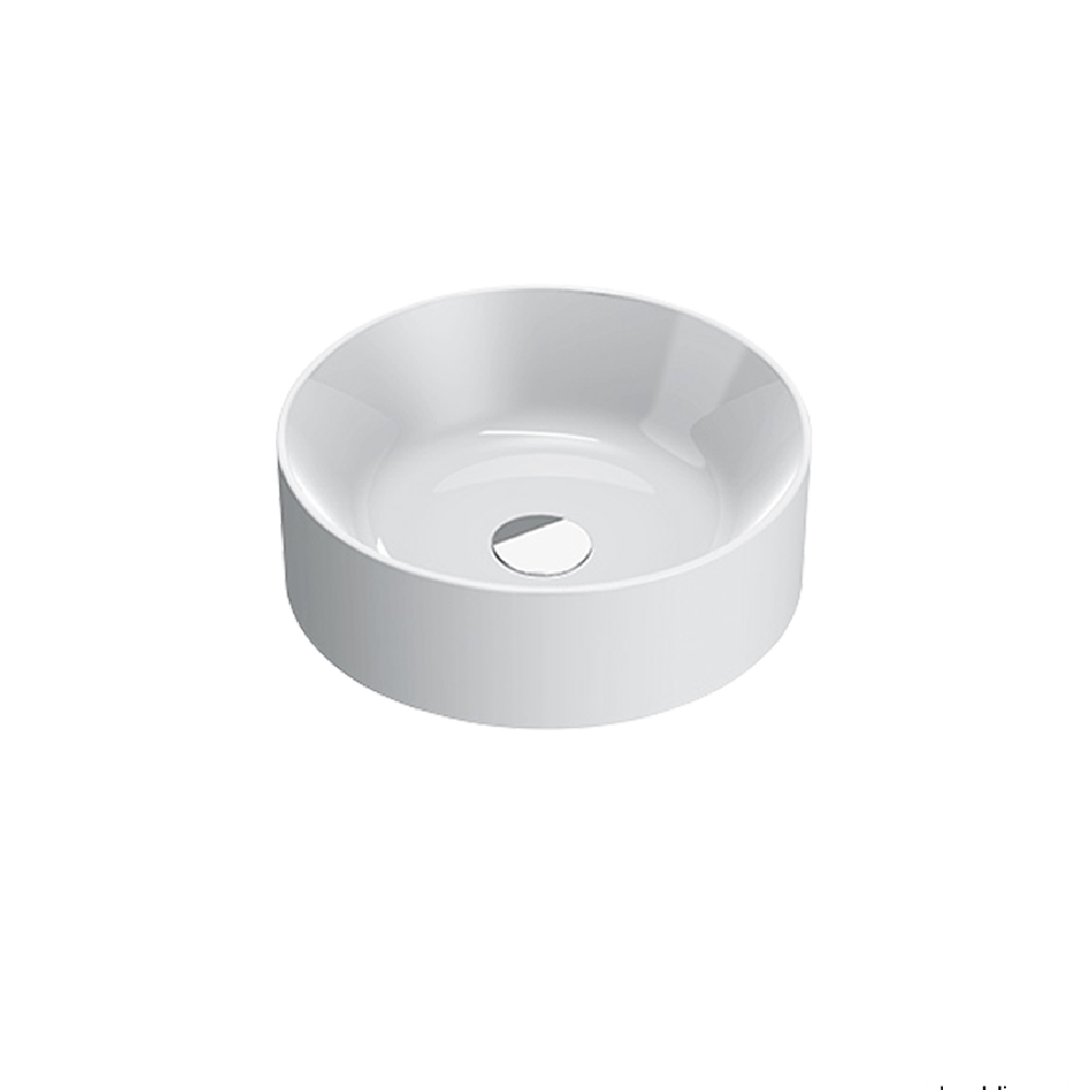 Plumbline Basins Kube 40 Round Vessel Basin | Gloss White