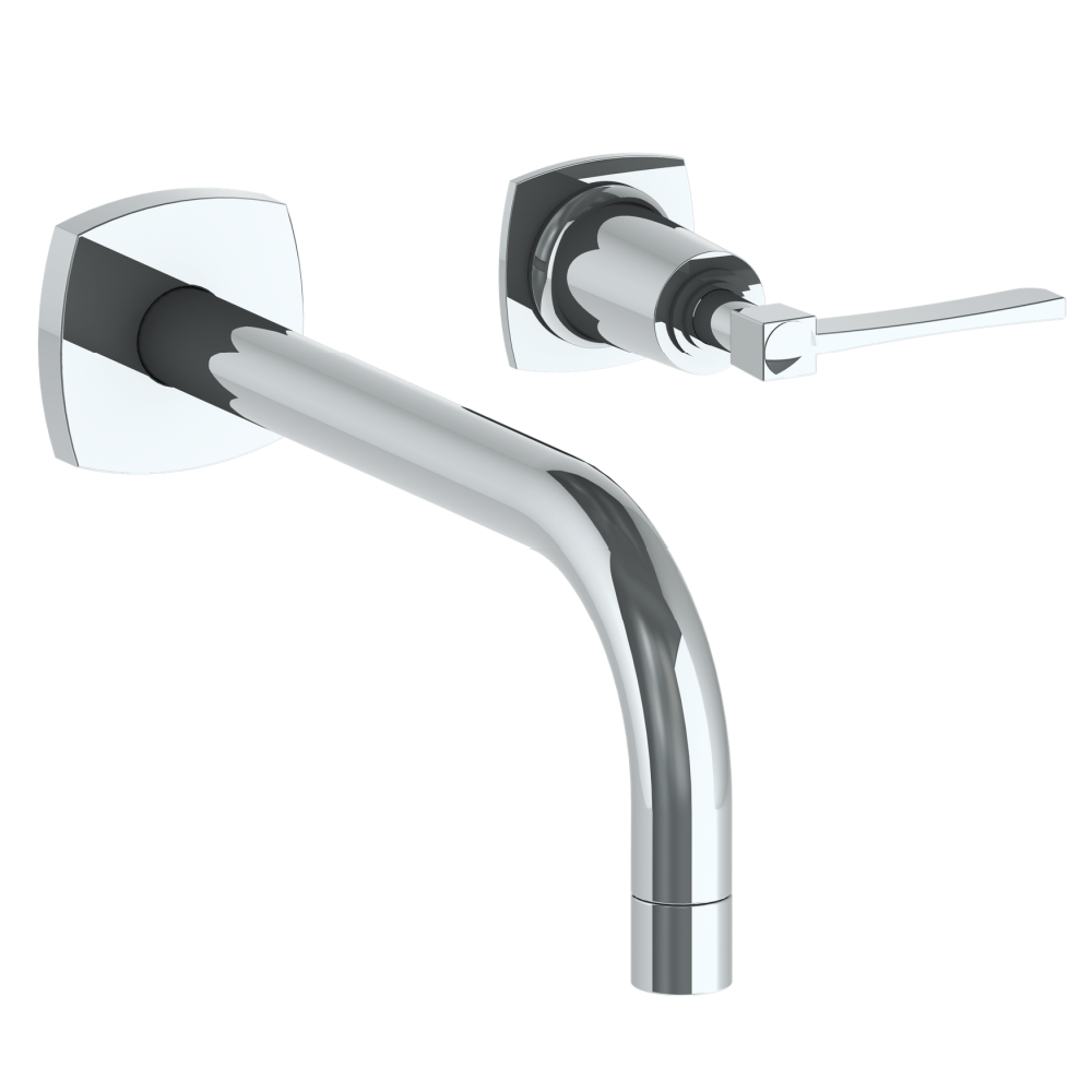 The Watermark Collection Basin Taps Polished Chrome The Watermark Collection Highline Wall Mounted 2 Hole Basin Set with 212mm Smooth Spout | Lever Handle