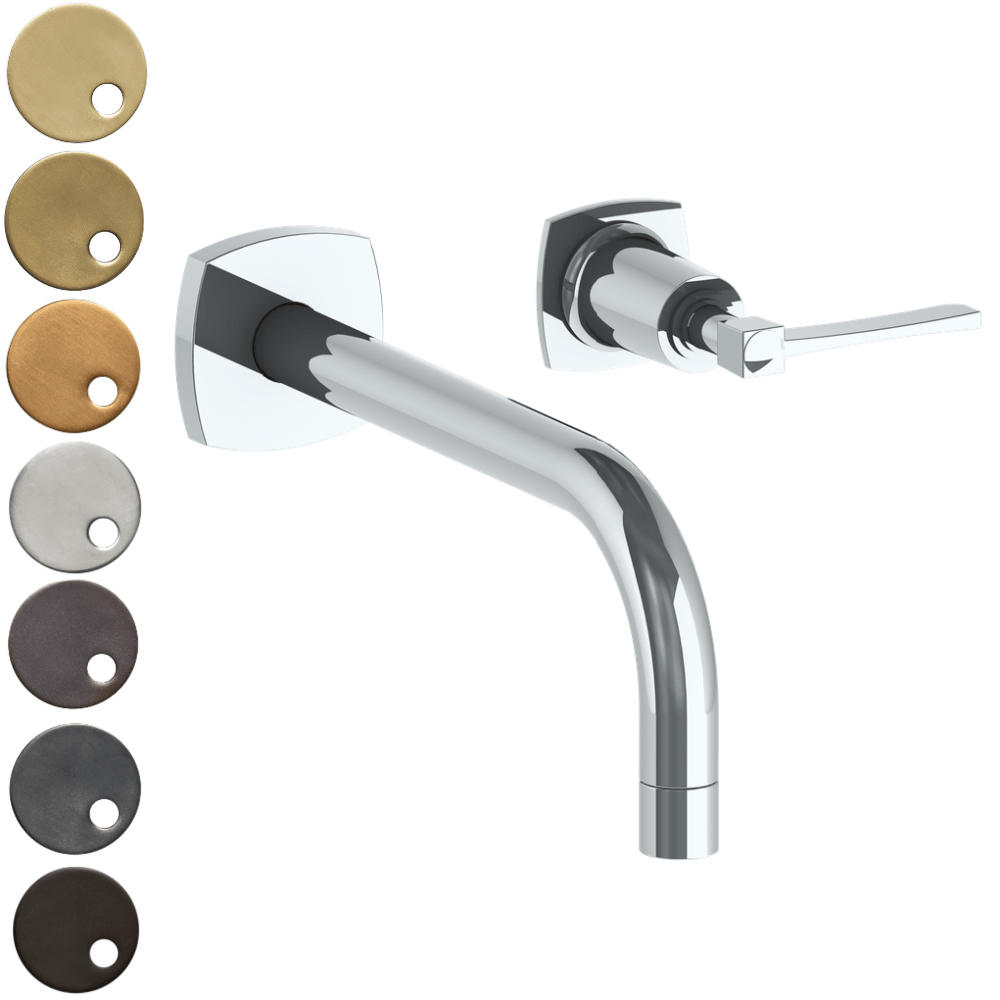 The Watermark Collection Basin Taps Polished Chrome The Watermark Collection Highline Wall Mounted 2 Hole Basin Set with 212mm Smooth Spout | Lever Handle